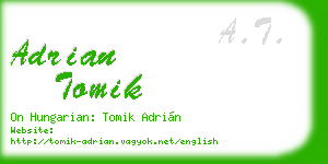 adrian tomik business card