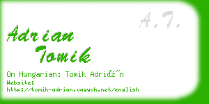 adrian tomik business card